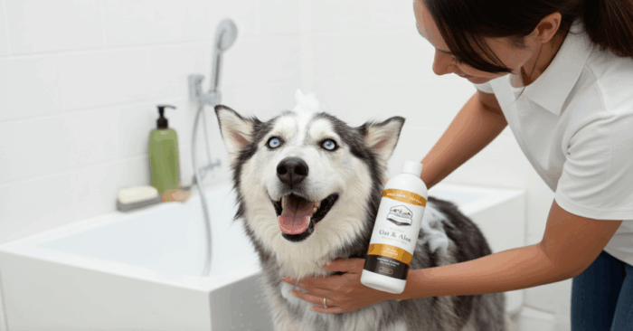 Natural Ranch Oat & Aloe Dog Shampoo – Soap-Free, Sulfate-Free Itch Relief for Sensitive Skin(16oz)