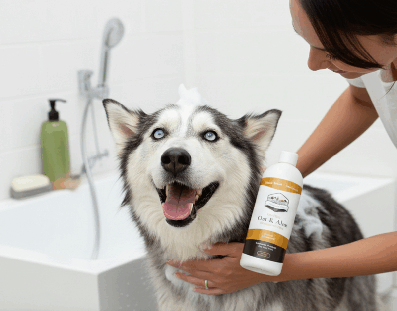 Natural Ranch Oat & Aloe Dog Shampoo – Soap-Free, Sulfate-Free Itch Relief for Sensitive Skin(16oz) - Image 3
