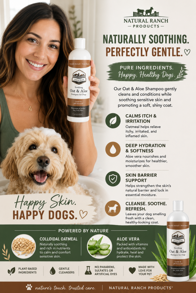 Oat & Aloe Dog Shampoo — Gentle Care for Sensitive Skin 2 Pack